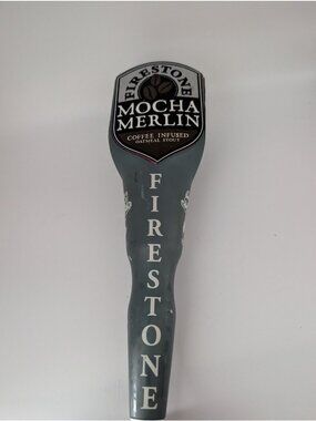 Firestone Mocha Merlin Tap Handle Grey 10" Coffee Infused Oatmeal Stout